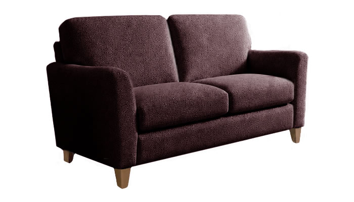 Signature Collection Small 2 Seater Sofa in Cosmo Chianti Fabric with Oak Wood Legs